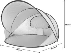 Deryan Luxe Pop Up Strandtent XXL - Anti-UV 50+ - Zilver -Buitenkampeer Winkel 1200x907 3