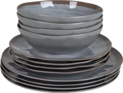 Bo-Camp Servies - Halo - 12-delig - Grijs -Buitenkampeer Winkel 1200x910 4