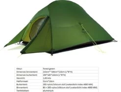 Cloud Up 3 Upgraded - Naturehike® - Tent 3 Persoons - Lichtgewicht Tent - Incl. Grondzeil - 20D 4000MM - Outdoor Kampeertent - Waterdicht - Hiking & Wandelen -Buitenkampeer Winkel 1200x913 1