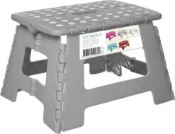 Splendole Opstapje Inklapbaar Caravanopstapje - Opvouwbaar - 100 Kg - Grijze Krukje