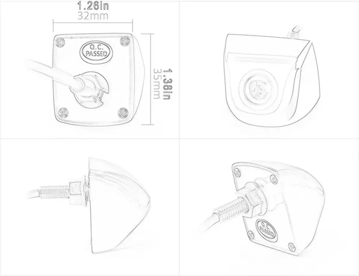 RV-350 Achteruitrijcamera | Originele Look | Zwart 4 RV-350 Achteruitrijcamera | Originele Look | Zwart - Afbeelding 4