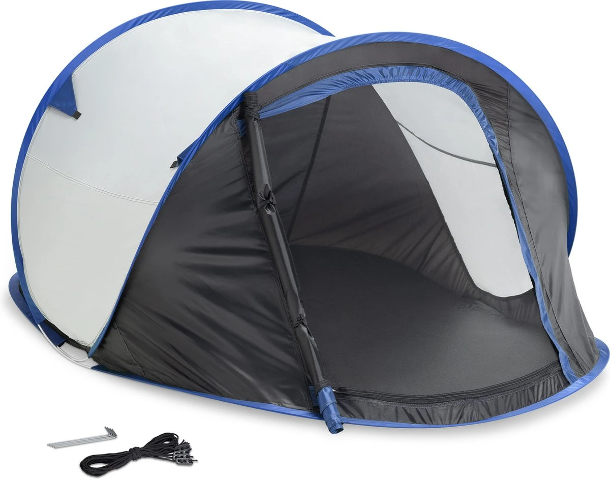 JEMIDI Tweepersoons Pop-up Tent - Opgooitent, Werptent Voor 2 Personen - Ideaal Als Festivaltent Of Kampeertent - Verschillende Kleuren 4 JEMIDI Tweepersoons Pop-up Tent - Opgooitent, Werptent Voor 2 Personen - Ideaal Als Festivaltent Of Kampeertent - Verschillende Kleuren - Afbeelding 4