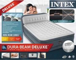 Intex 64448 - Queen Deluxe Ultra-Plush Zelfopblazend 2-persoons Luchtbed Met Hoofdboord (203x152x46cm) -Buitenkampeer Winkel 1200x947