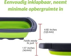 Buxibo - 3-Delige Keuken Vergiet Set Inklapbaar Groen/Grijs -Buitenkampeer Winkel 1200x948 1