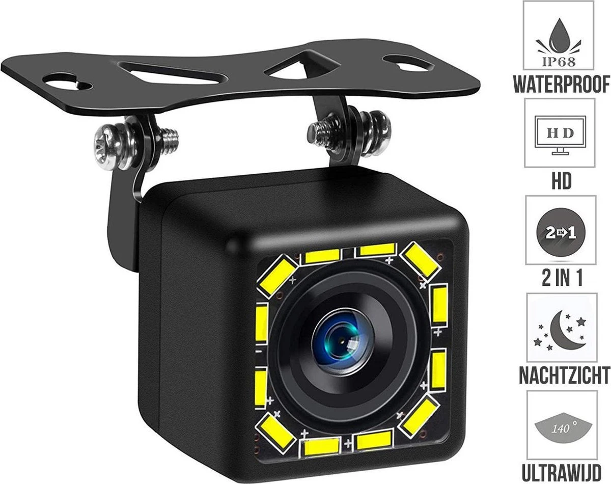 Strex Achteruitrijcamera - Universeel RCA - 12 LED Nachtzicht - IP68 Waterdicht - Achteruitrij Camera Auto 1 Strex Achteruitrijcamera - Universeel RCA - 12 LED Nachtzicht - IP68 Waterdicht - Achteruitrij Camera Auto
