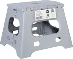 Splendole Opstapje Inklapbaar Caravanopstapje - Opvouwbaar - 120 Kg - 27 Cm Krukje Grijs