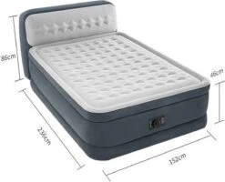 Intex 64448 - Queen Deluxe Ultra-Plush Zelfopblazend 2-persoons Luchtbed Met Hoofdboord (203x152x46cm) -Buitenkampeer Winkel 1200x972 3