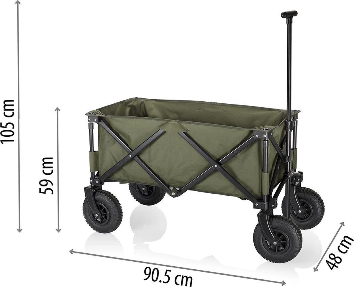 Campart Bolderkar HC-0915 - Opvouwbaar - Bolderwagen Met Stevig Harmonicaframe - Inclusief Opbergtas En Bodemplaat - Groen 6 Campart Bolderkar HC-0915 - Opvouwbaar - Bolderwagen Met Stevig Harmonicaframe - Inclusief Opbergtas En Bodemplaat - Groen - Afbeelding 6