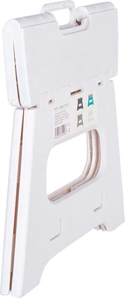 Splendole Opstapje Inklapbaar Caravanopstapje - Opvouwbaar - 120 Kg - 27 Cm Krukje Wit -Buitenkampeer Winkel 502x1200