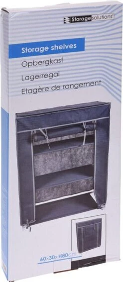 Merkloos GARDEROBE KAST - 3 SCHAPPEN - 60X30X80 CM -Buitenkampeer Winkel 523x1200