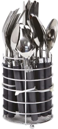 Bo-Camp - Bestekset - In Mandje - 24-Delig - 6 Persoons -Buitenkampeer Winkel 544x1200