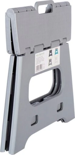 Splendole Opstapje Inklapbaar Caravanopstapje - Opvouwbaar - 120 Kg - 27 Cm Krukje Grijs -Buitenkampeer Winkel 579x1200