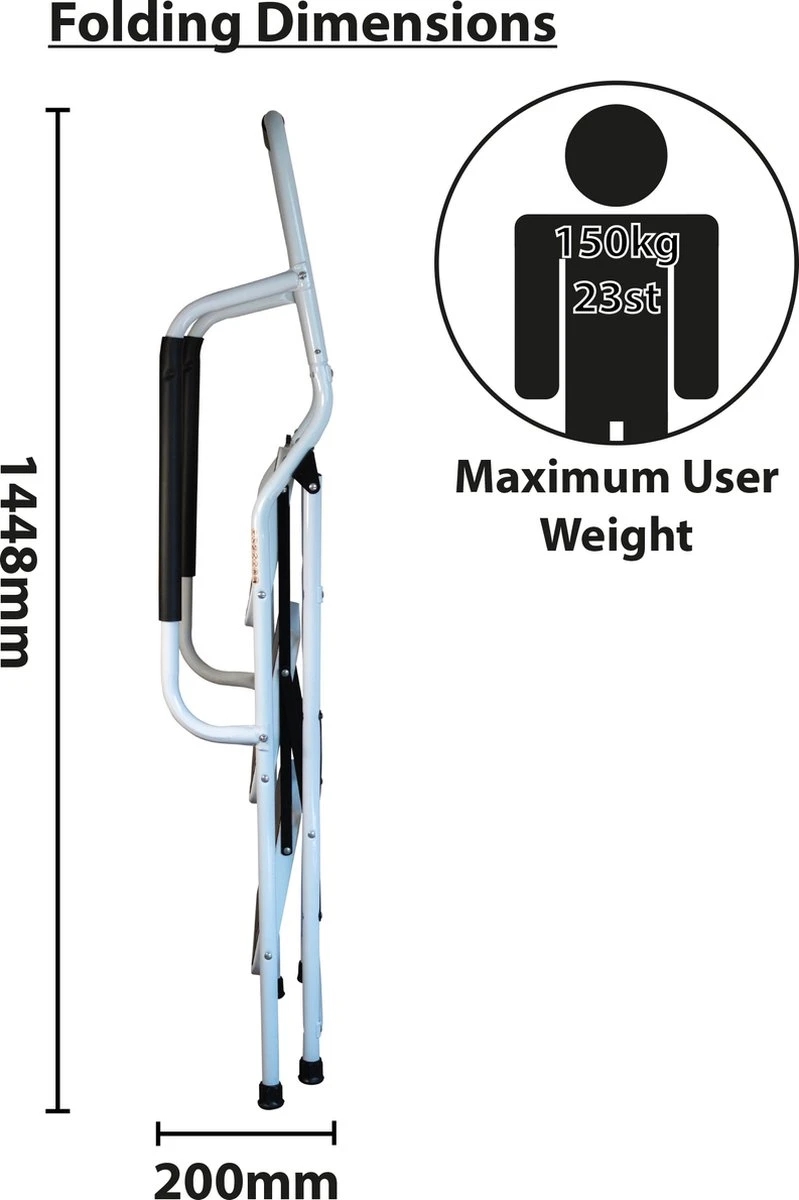 Aidapt Opstapkruk Met Leuning - 3 Treden 6 Aidapt Opstapkruk Met Leuning - 3 Treden - Afbeelding 6