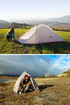 Cloud Up 3 Upgraded - Naturehike® - Tent 3 Persoons - Lichtgewicht Tent - Incl. Grondzeil - 20D 4000MM - Outdoor Kampeertent - Waterdicht - Hiking & Wandelen -Buitenkampeer Winkel 804x1200