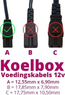Merkloos Koelboxkabel 12V Voedingskabel Koelbox - 2 Meter -Buitenkampeer Winkel 819x1200
