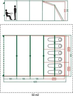 Coleman Vail 6L Tunneltent - Familie Tent - 6-Persoons - Grijs/Groen -Buitenkampeer Winkel 920x1200 1