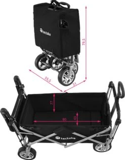 Tectake - Opvouwbare Bolderwagen Handkar Nico Zwart - 403549 -Buitenkampeer Winkel 942x1200 3