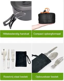 Hikr® Camping Pannenset - Complete 22-delige Kookset - Lichtgewicht - Kookgerei Servies - Outdoor - BPA-vrij - Keukengerei Set -Buitenkampeer Winkel 945x1200 2