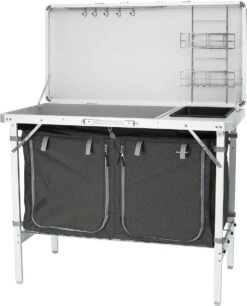 Campart Campingkeuken KI-0757 – Complete Keuken En Campingkast – Opvouwbaar En Inclusief Draagtas - Grijs -Buitenkampeer Winkel 969x1200 2