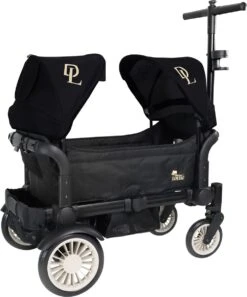 Deryan Luxe Sandy Bolderkar - Duo Buggy - Tandem Buggy - Opvouwbaar - Inklapbare Bolderwagen - Duo Kinderwagen - Zwart -Buitenkampeer Winkel 999x1200 1